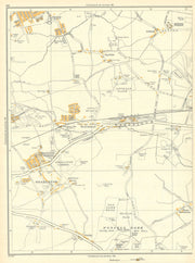 YORKSHIRE Sharlston Nostell Park Ackton Foulby Streethouse Woodhouse 1935 map