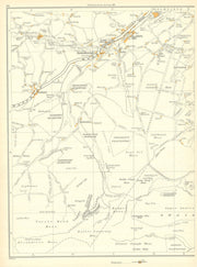 YORKSHIRE Holmbridge Long Walls Hinchliffe Mill Holme Dobb Upperthong 1935 map