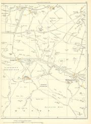 YORKSHIRE Langsett Midhopestones Upper Midhope Penistonestone Ecklands 1935 map