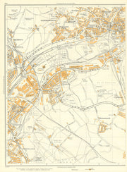 ROTHERHAM SHEFFIELD Brinsworth Masbrough Tinsley Kimberworth Carbrook 1935 map