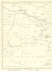 YORKSHIRE Hallam Moors Redmires reservoir Swinglee Ford Hollow Meadows 1935 map