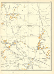 YORKSHIRE Catcliffe Treeton Orgreave Aughton Swallownest Woodhouse Mill 1935 map