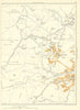 TOTLEY Dore New Totley Townhead Whirlow Brick Houses Houndkirk Moor 1935 map