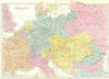 EUROPE. Central Europe. Bacon 1895 old antique vintage map plan chart