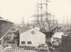 LONDON. The London Docks- View of the Quays and the Shipping 1896 old print
