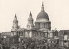 LONDON. St Paul's Cathedral- Exterior View 1896 old antique print picture
