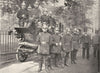 LONDON. The Fire Brigade- Group of Firemen, with Engine and Turncocks 1896