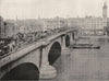 LONDON. London Bridge- The Bridge (Looking North)  1895 old antique print