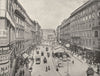 AUSTRIA. Vienna- The Graben 1895 old antique vintage print picture