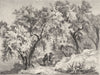 ITALY. Olive Grove near Venafro 1877 old antique vintage print picture