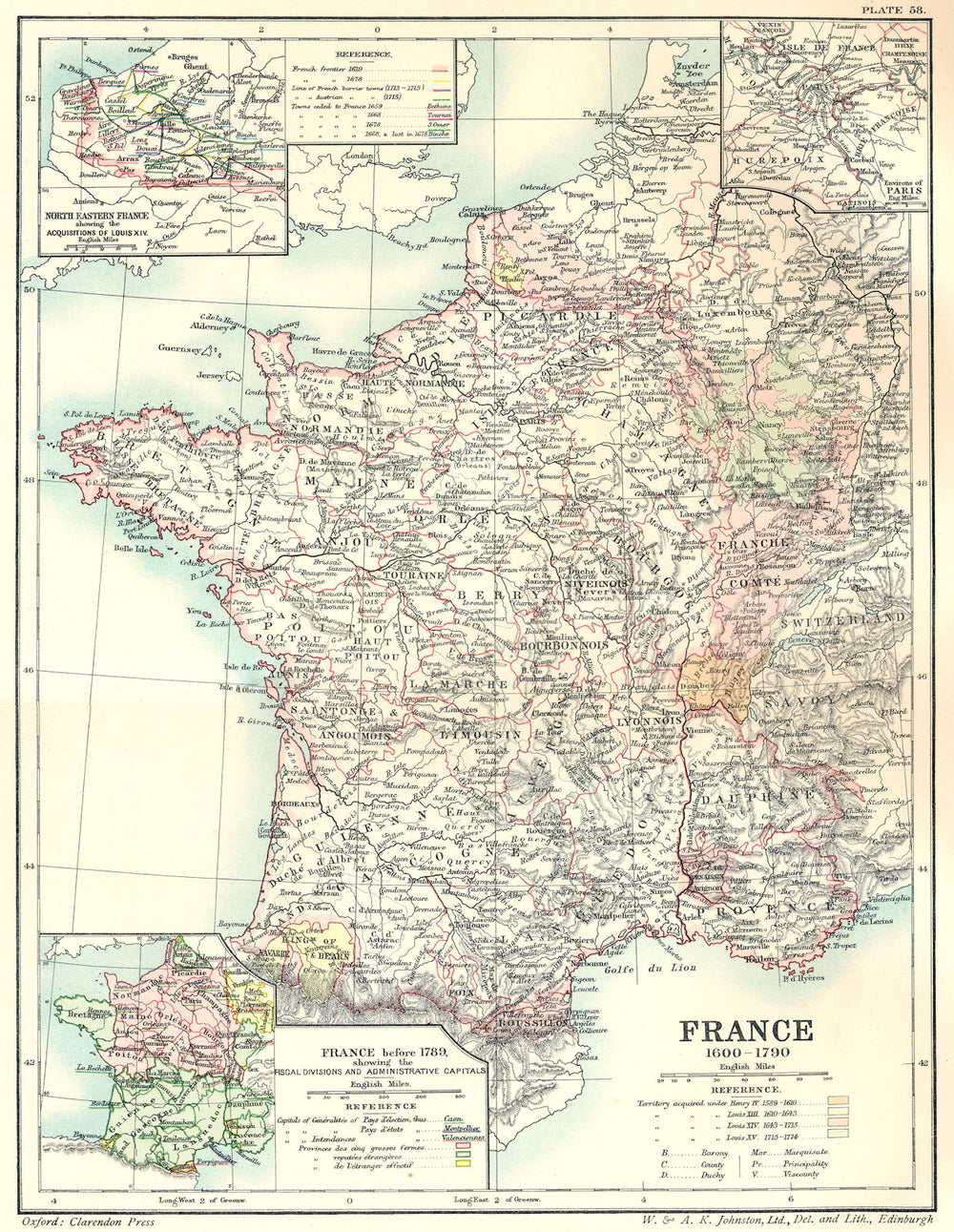 FRANCE. 1600- 1790; maps N Eastern Acquisitions Louis 14; Paris; 1789 1903