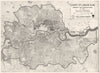 LONDON. Survey of pre- war population densities 1943 old vintage map chart