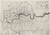 LONDON. Communications. Traffic Densities 1943 old vintage map plan chart
