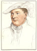 Sir Thomas Parry /Parrie by Bartolozzi/Holbein. Henry VIII's court 1884 print