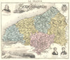 SEINE-MARITIME. Seine-Inférieure département. Rouen. Vuillemin 1903 old map