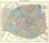 PARIS. Paris. Vuillemin. 1903 old antique vintage map plan chart