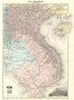 INDOCHINA. Indochine Française;Vietnam Cambodia Laos.Saigon.Vuillemin 1903 map
