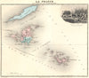 WEST INDIES. Ile St Martin-Ile St Barthélemy.Canne a Sucre. Vuillemin 1903 map