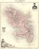 WEST INDIES. Martinique. Fort de France. Vuillemin. 1903 old antique map chart