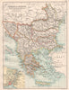 TURKEY IN EUROPE. Balkans Greece Roumelia. Constantinople (Istanbul)  1891 map