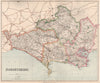 DORSETSHIRE. County map. Divisions & parliamentary boroughs. PHILIP 1902