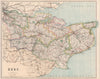 KENT. County map showing divisions & parliamentary boroughs. PHILIP 1902