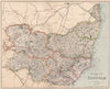 SUFFOLK. County map showing divisions & parliamentary boroughs. PHILIP 1902