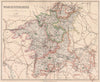 WORCESTERSHIRE. County map. Droitwich Bewdley Evesham constituencies.PHILIP 1902