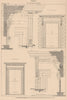 CLASSICAL ARCHITECTURE. Doors after Vignola 1931 old vintage print picture