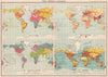 WORLD POPULATION. Races Density Religions Commerce coaling stations 1901 map