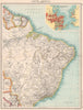 BRAZIL & THE GUIANAS.Dutch French British Guiana(Guyana).Rio de Janeiro 1901 map