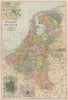 BENELUX. Holland and Belgium. Inset Amsterdam Brussels Antwerp. BACON 1893 map
