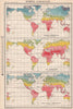 WORLD TEMPERATURE. January July Mean annual. BARTHOLOMEW 1952 old vintage map