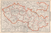 CZECHOSLOVAKIA. Administrative divisions. Post 1945 borders.BARTHOLOMEW 1952 map