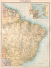 SOUTH AMERICA NE. Brazil. Guyana. inset Rio de Janeiro. BARTHOLOMEW 1898 map