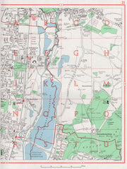 ENFIELD. Waltham Abbey Enfield Lock Wash Highway Brimsdown. Essex 1964 old map