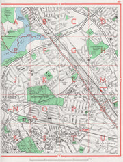 BRENT. Cricklewood Willesden Green Neasden Dollis Hill Brondesbury 1964 map