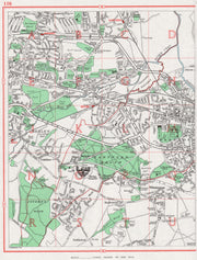 DARTFORD. Crayford Slade Green Barnehurst Bexley Wilmington. Pre bypass 1964 map