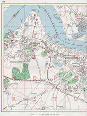 SWANSCOMBE.Northfleet Gravesend Stonewood Ebbsfleet Tilbury Docks.KENT 1964 map