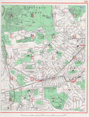 WIMBLEDON. Common Cottenham Park West Barnes Copse Hill Raynes Park 1964 map