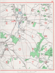 KENT. Sutton at Hone South Darenth Horton Kirby Farningham. Pre-M25/M20 1964 map