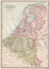 BENELUX.Belgium & The Netherlands with Duchy of Luxembourg.BARTHOLOMEW 1890 map