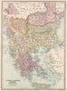 BALKANS. Turkey In Europe Greece Roumania Eastern Roumelia Wallachia 1890 map