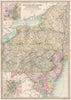 MID ATLANTIC STATES. New York New Jersey Pennsylvania Maryland Delaware 1890 map