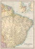 SOUTH AMERICA. Brazil & the Guianas. Inset Rio de Janeiro. BARTHOLOMEW 1890 map