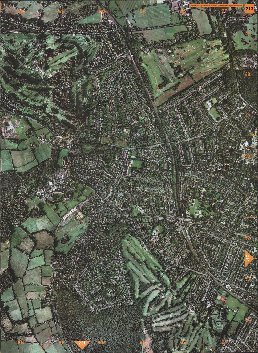 NORTHWOOD. Moor Park Golf Course Moor Park Eastbury Northwood 2000 old map