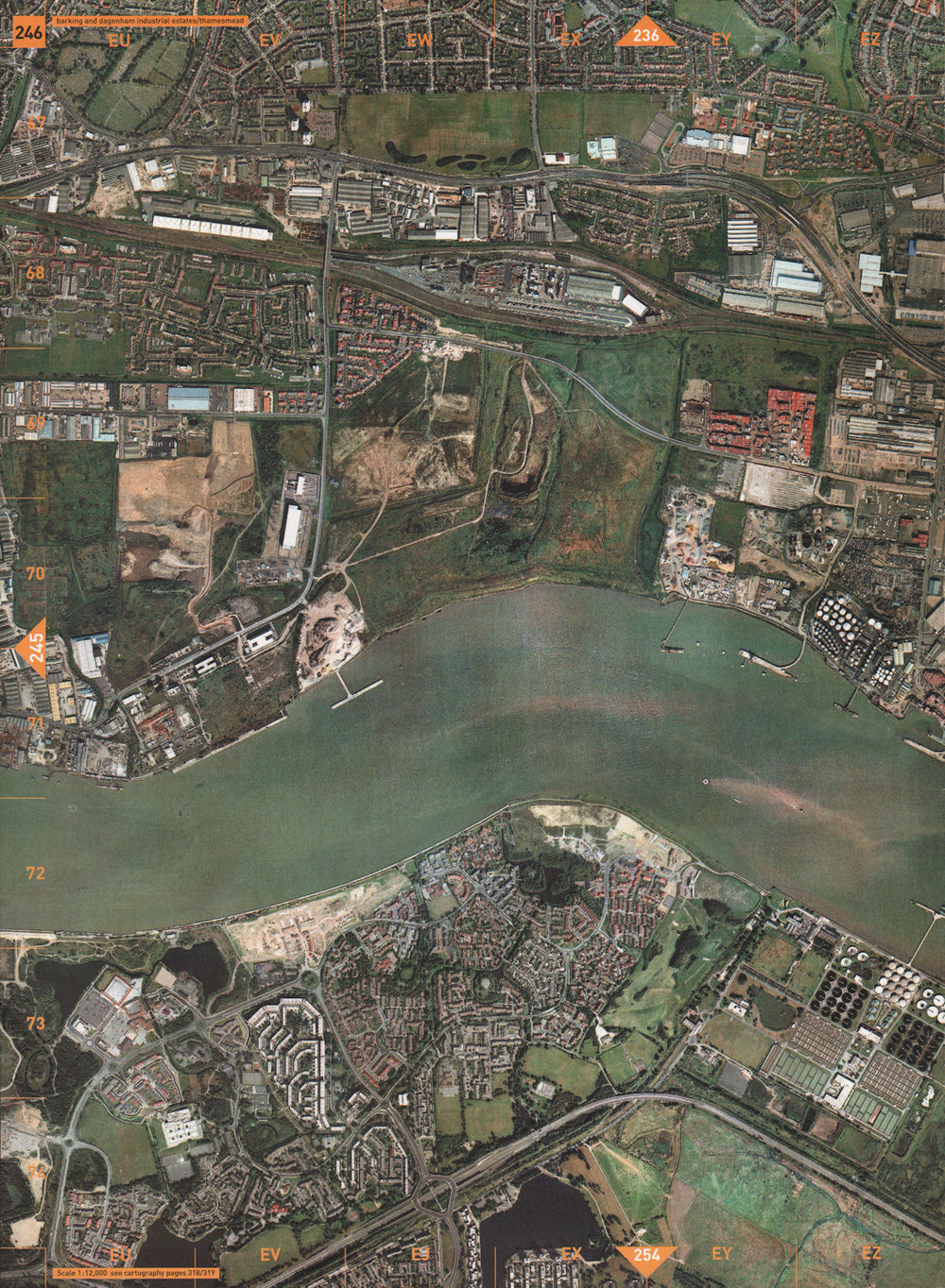 SE28 SE2. Barking and Dagenham Industrial Estates Thamesmead 2000 old map