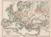 HOLY ROMAN EMPIRE. Europe. Otto the Great 962. Spread of Christianity 1902 map