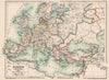 EUROPE/HOLY ROMAN EMPIRE. at the time of the Third Crusade 1190 1902 old map