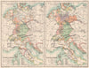 CENTRAL EUROPE. 1804-1806/1807-1809. French Empire Peace of Sovetsk 1902 map